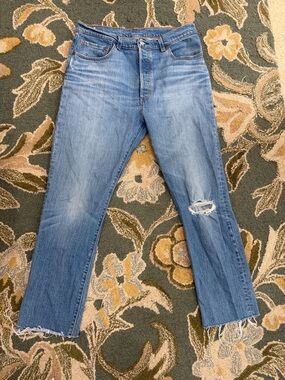 Levi’s 501s Denim Button Fly Hight Waisted Size 33 x32
